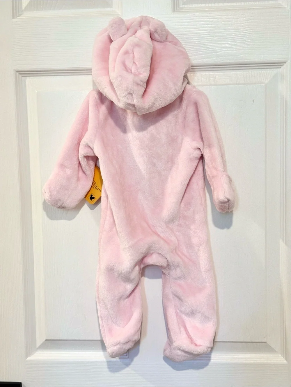 Disney WINNIE THE POOH Piglet Pink One Piece Footie Hood SIZE 0/3 Month NEW